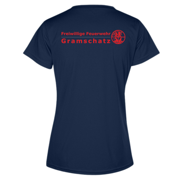 Damen T-Shirt Navyblau mit Logos